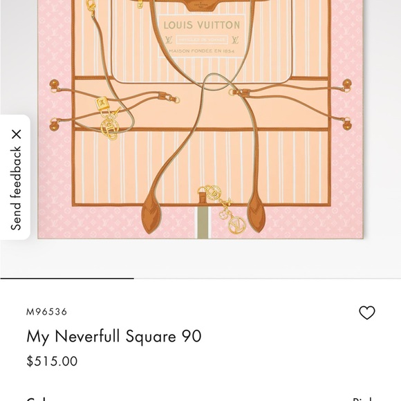 Louis Vuitton Accessories - Louis Vuitton Peach and Brown Square Scarf